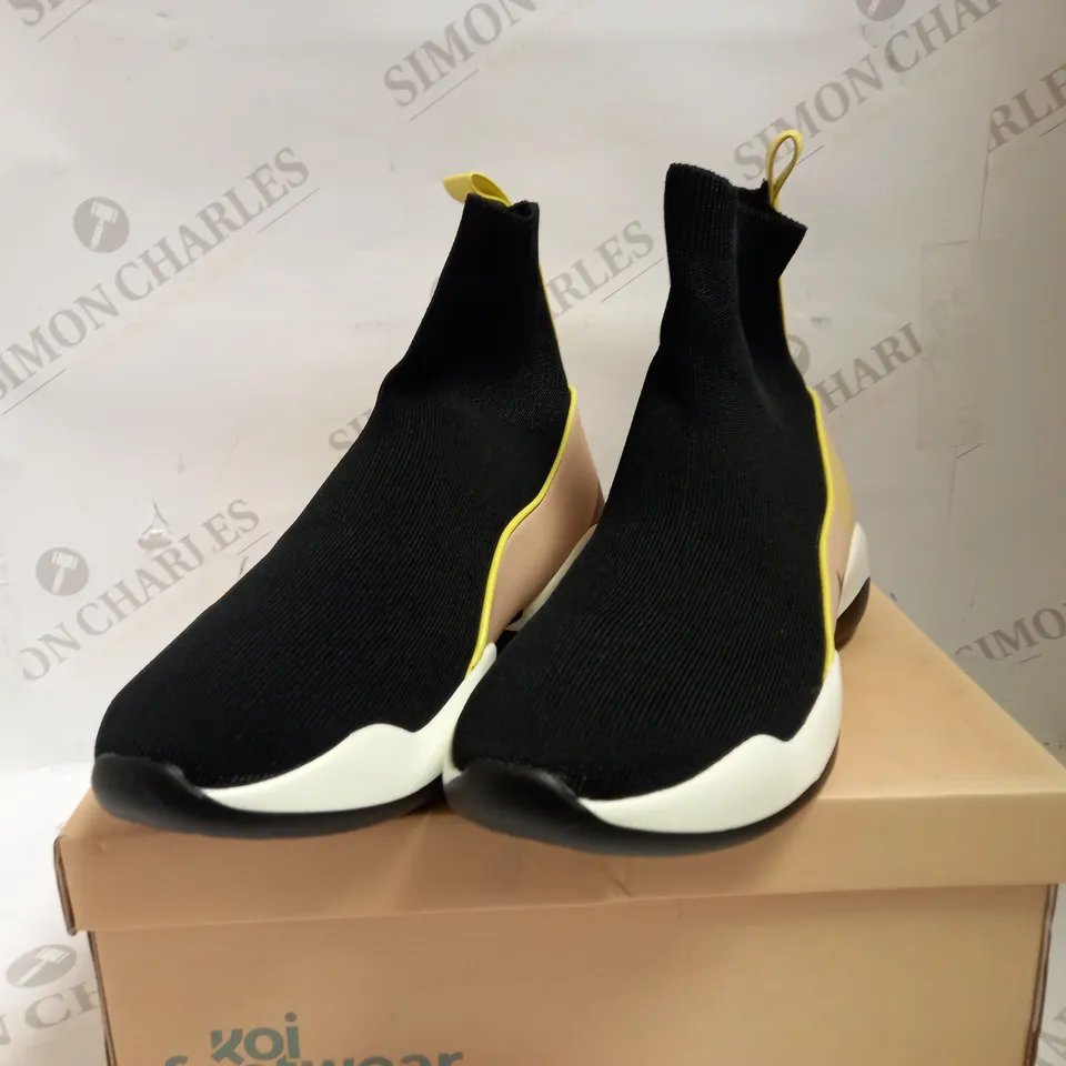 KOI VEGAN LEATHER FARAH TRAINER BOOTS UK SIZE 7