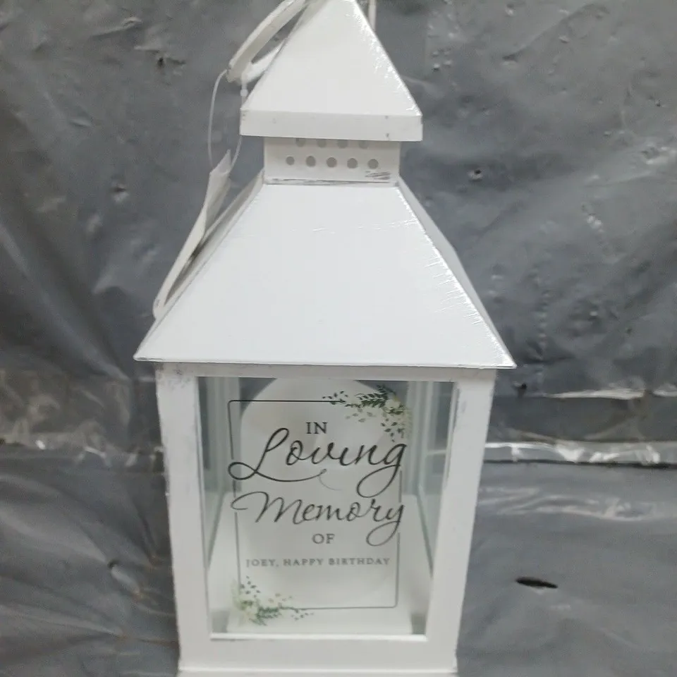 PERSONALISED IN LOVING MEMORY LANTERN RRP £14.99