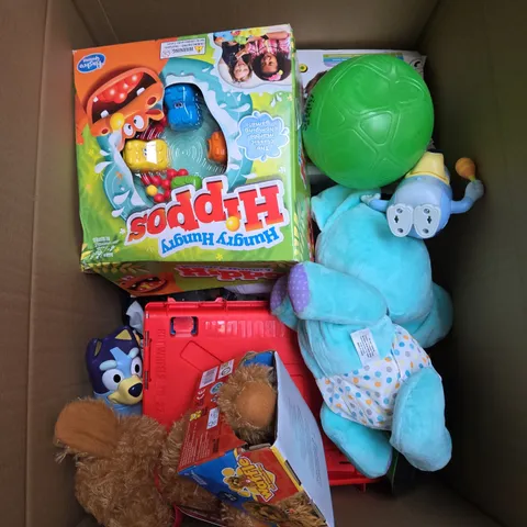 LARGE BOX OF ASSORTED TOYS AND GAMES