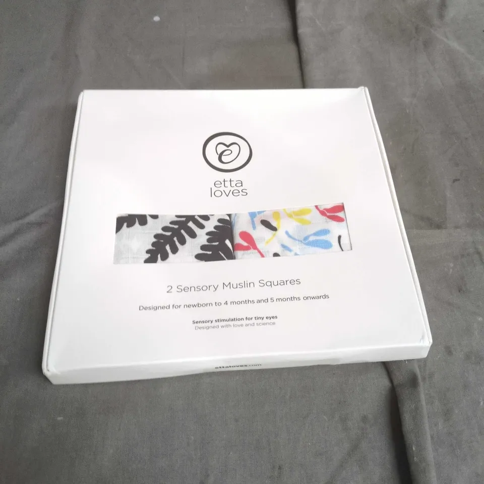 ETTA LOVES 2 SENSORY MUSLIN SQUARES – BABY TOYS & GAMES (BOXED)