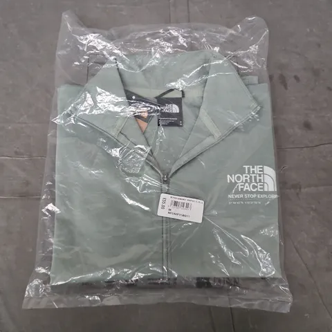 THE NORTH FACE WOMEN'S PERFORMANCE JACKET – SAGE GREEN / GREY, ZIP FRONT - MEDIUM