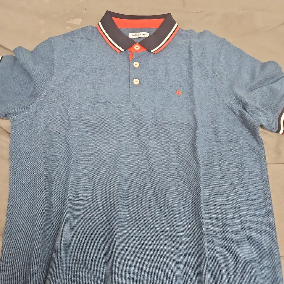 JACK & JONES POLO SHIRT – BLUE, UK L