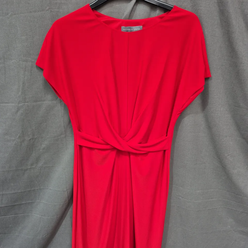 MICHAELA LOUISA RED WRAP DRESS – UK 8 