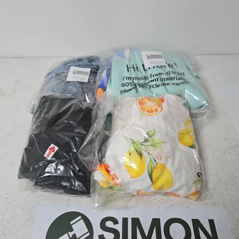 APPROXIMATELY 23 ASSORTED CLOTHING ITEMS IN VARIOUS SIZES, STYLES & SIZES TO INCLUDE BLACK WIDE LEG TROUSERS , CICLE LACE TOP , ETC - COLLECTION ONLY 