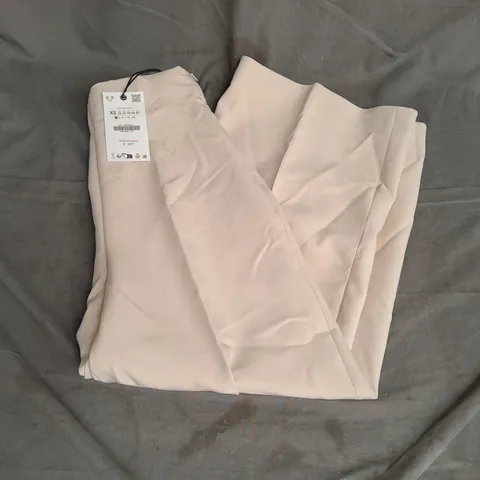 ZARA WIDE LEG TROUSERS IN CREAM SIZE XS