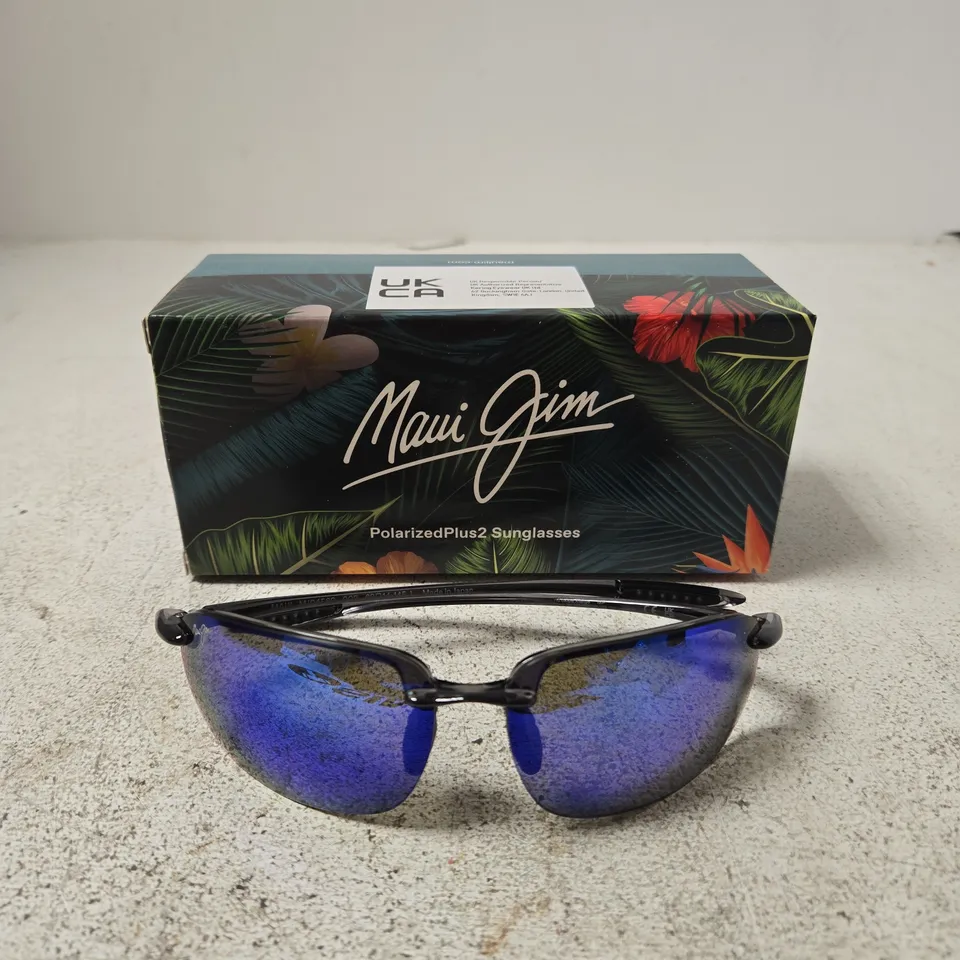 MAUI JIM POLARIZEDPLUS2 SUNGLASSES – BLUE MIRRORED LENSES
