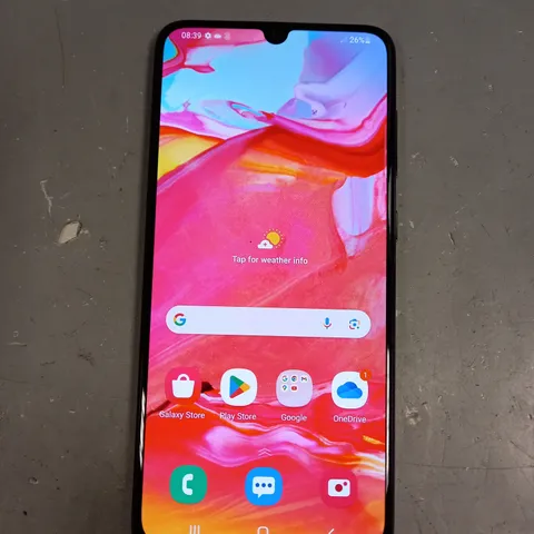 SAMSUNG GALAXY A70 SMARTPHONE IN PRISM BLACK