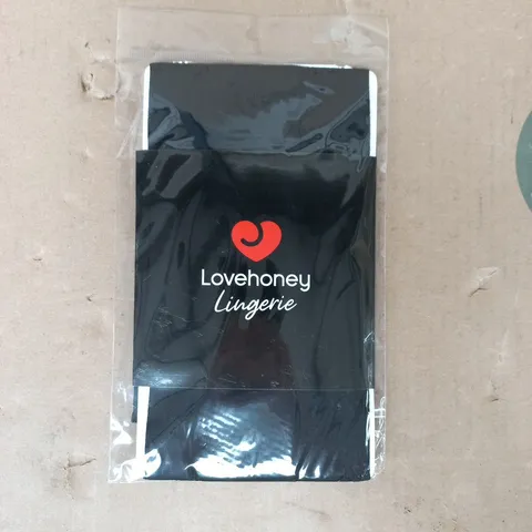 LOVEHONEY SHEER LACE-TOP THIGH-HIGH STOCKINGS IN BLACK PLUS SIZE