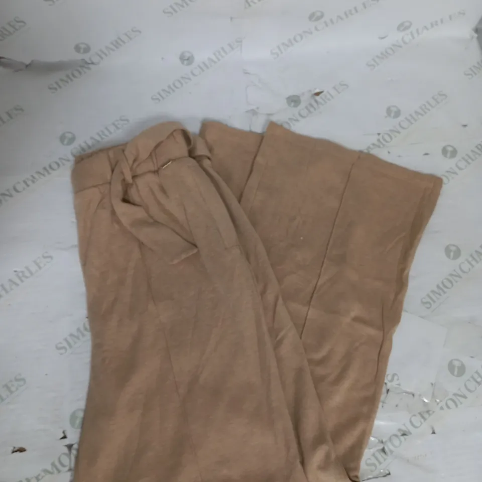 PRETTY YOU LONDON JUNO WIDE PANT IN CAMEL SIZE 12-14