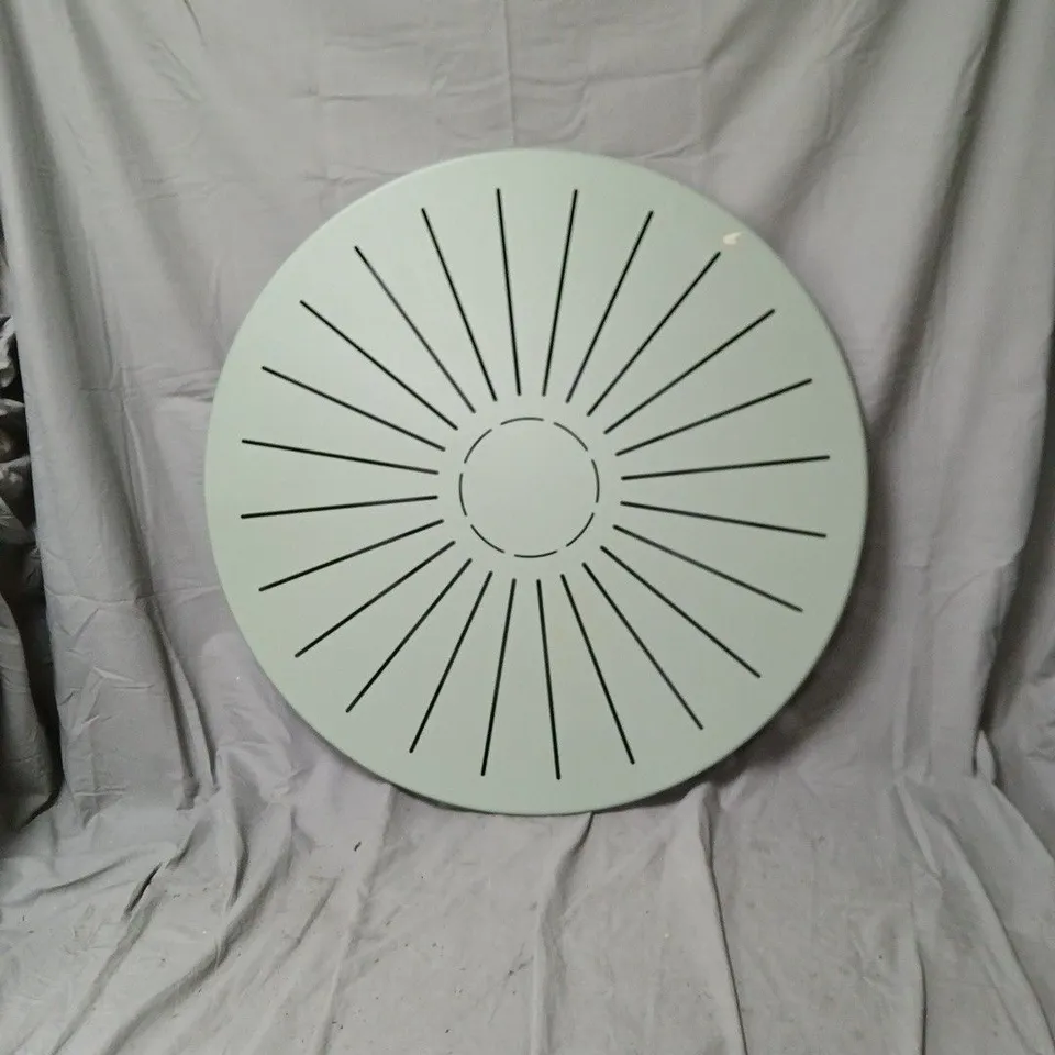 ROUND METAL GREEN GARDEN TABLE TOP 