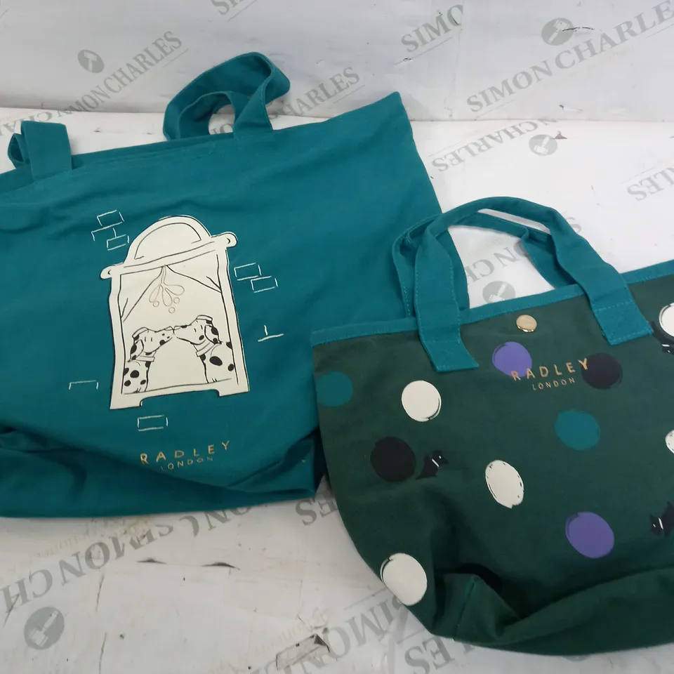RADLEY LONDON WINDOW DOGS CANVAS TOTE AND CROOK SET 