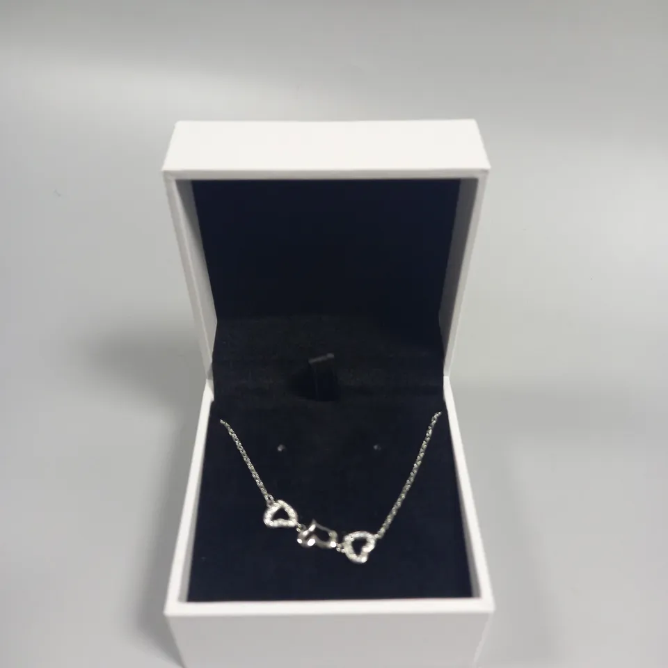 BOXED THE JEWEL HUT TRIPLE HEART PENDANT BRACELET 
