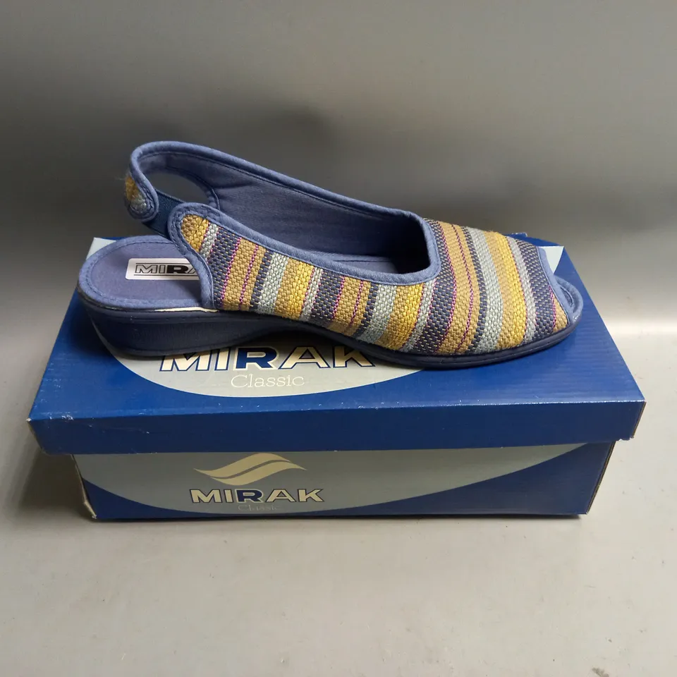 BOXED MIRAK CLASSIC Blue CARLA SLING BACK SANDALS SIZE EU 41