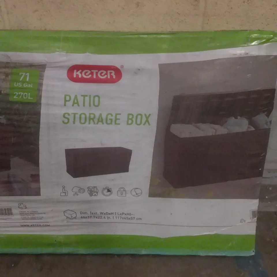 KETER 270L PATIO STORAGE BOX 117X45X57CM