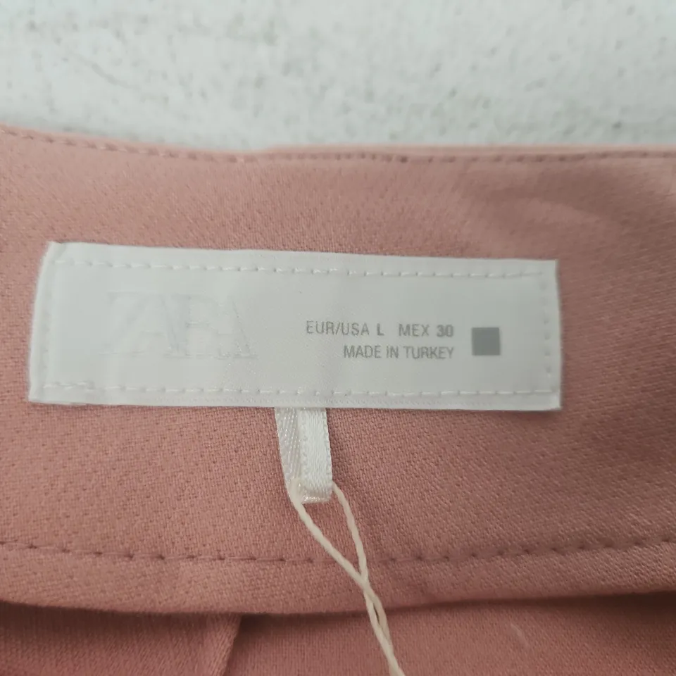 ZARA WOMEN'S PINK TROUSERS – EU/USA L, MEX 30 (MADE IN TURKEY) (VERIFY BRAND)