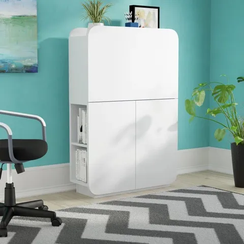BOXED HEATHER MC SECRETARY DESK - WHITE (1 BOX)