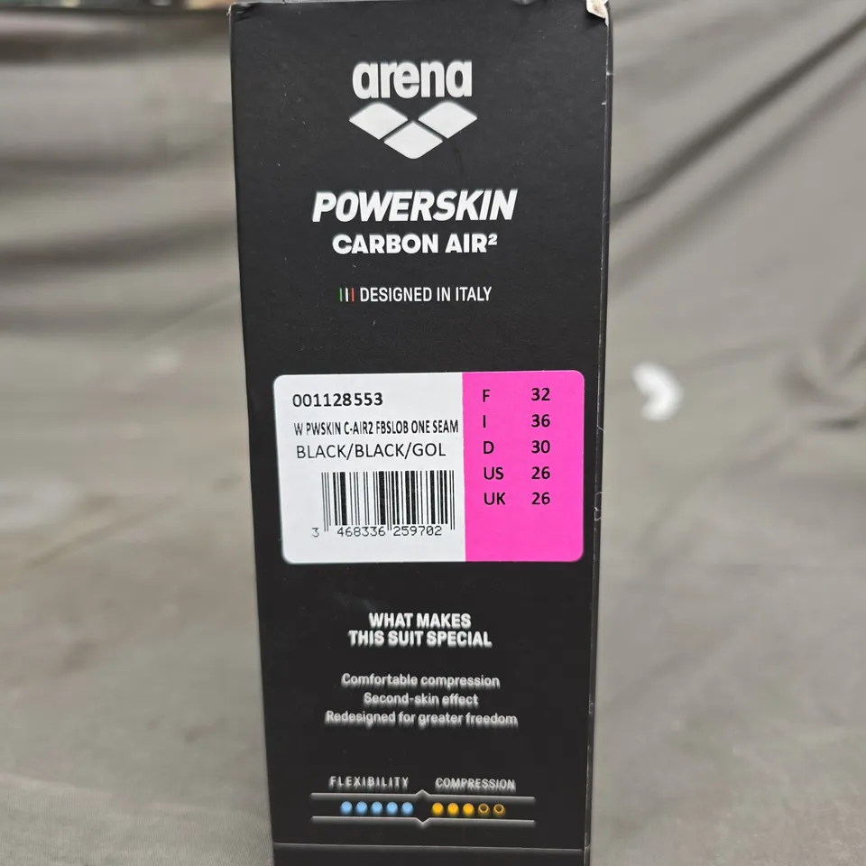 ARENA POWERSKIN CARBON AIR 2 SWIMSUIT – BLACK SIZE UK 26