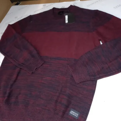 ARMANI EXCHANGE KNITTED JUMPER SIZE XL