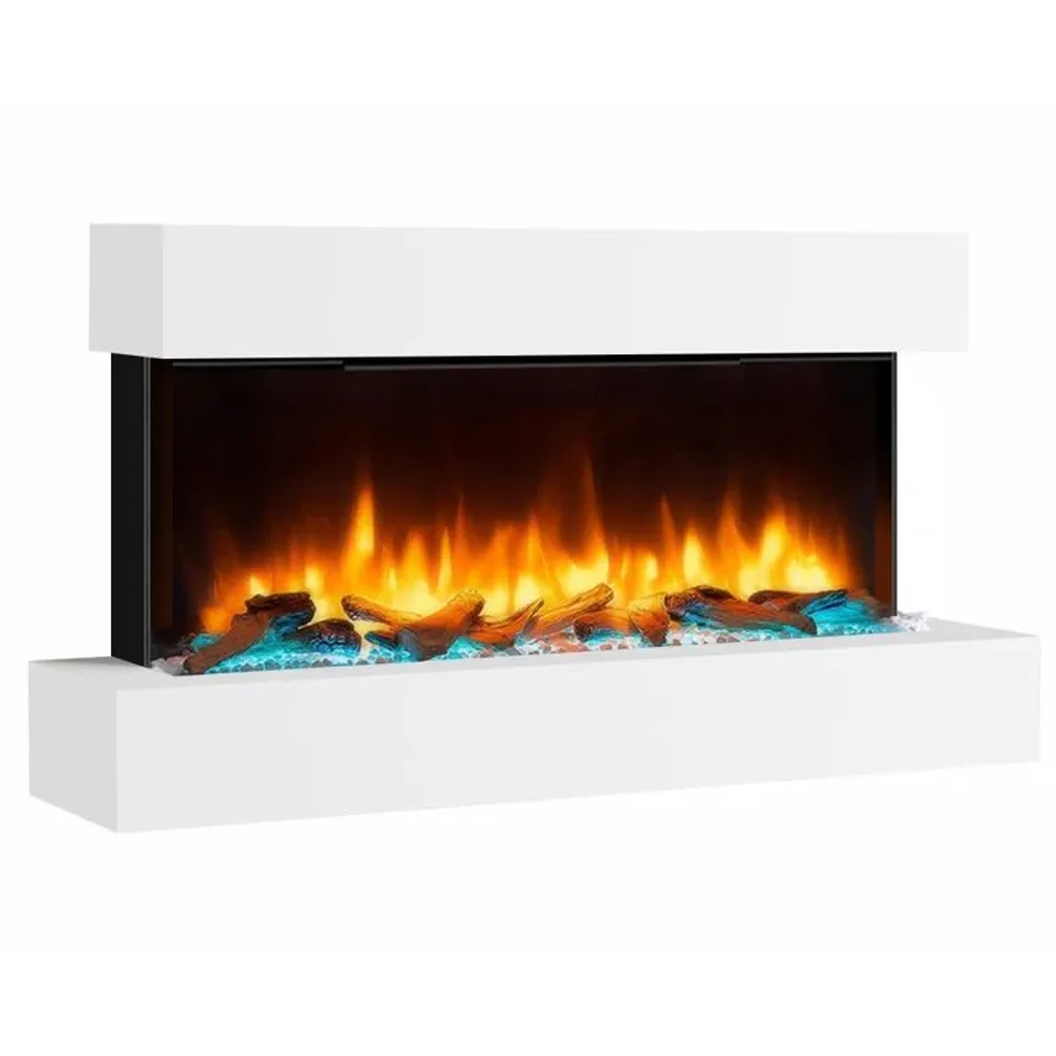  BOXED  CASTLETON FIRE & FIREPLACE SUITE 110CM (2 BOXES)