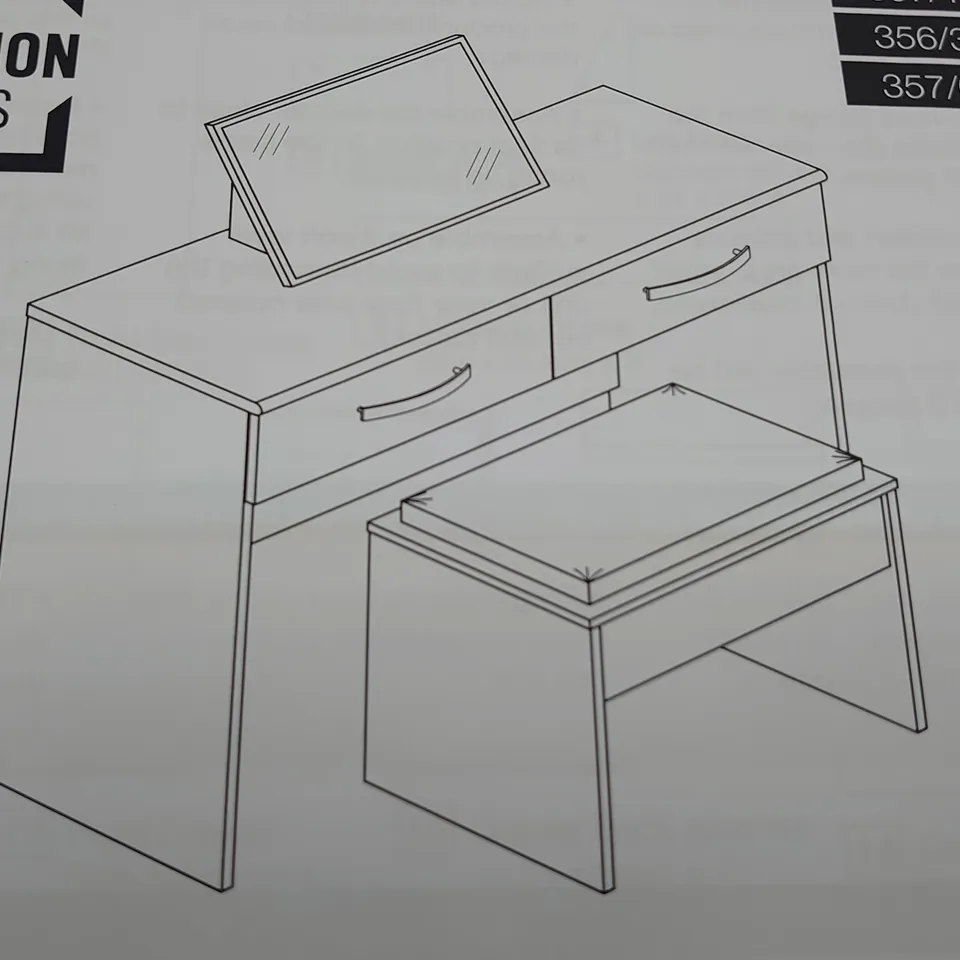 BRAND NEW BOXED HALLINGFORD DRESSER MIRROR STOOL (1 BOX)