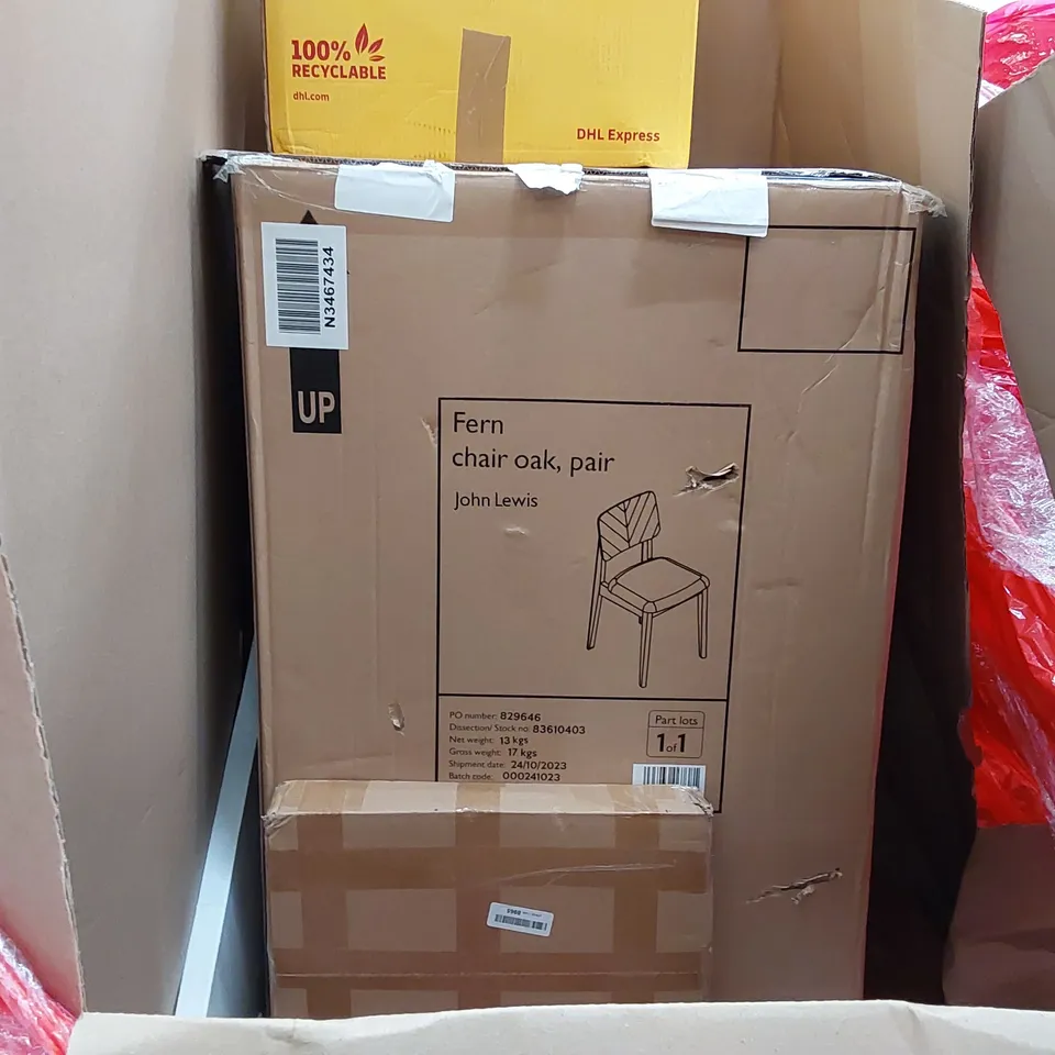 PALLET OF ASSORTED ITEMS INCLUDING:  VACUUM CLEANER, ADJUSTABLE KETTLEBELL, CHAIRS, SOIL SAMPLER
