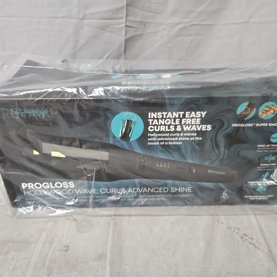 BOXED HOLLYWOOD WAVE, CURL & ADVANCED SHINE AUTOMATIC ROTATING CURLER