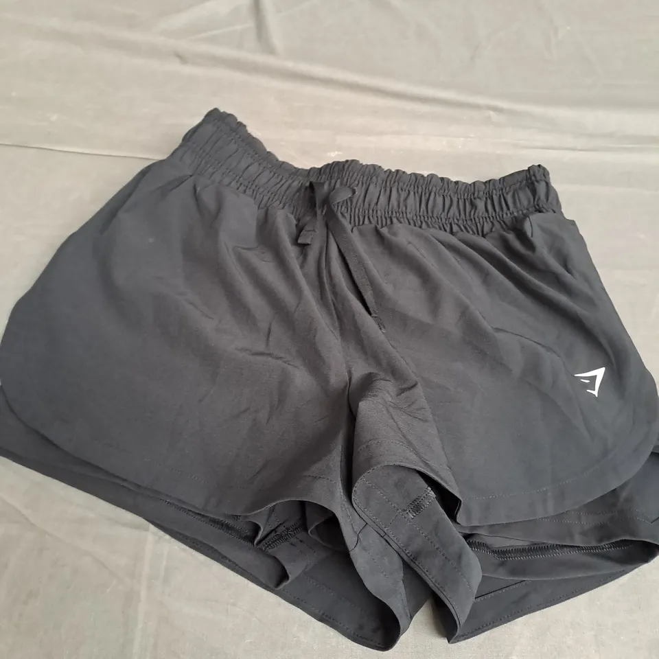 BLACK GYMSHARK SHORTS SIZE S 