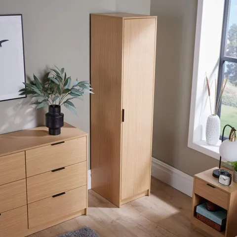 BOXED PHOENIX 1 DOOR HANGING RAIL BEDROOM STORAGE WARDROBE 