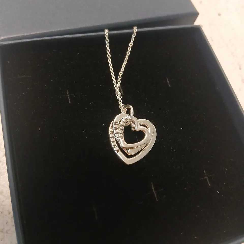 POSH TOTTY DESIGNS MAKE IT PERSONAL FAMILY NAMES HEART NECKLACE