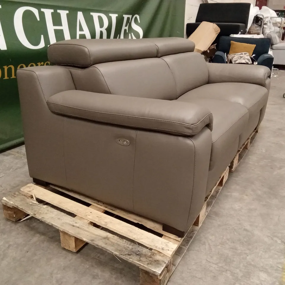 QUALITY DESIGNER ITALIAN MADE RICCARDO 3 SEATER ELECTRIC RECLINER LEATHER SOFA