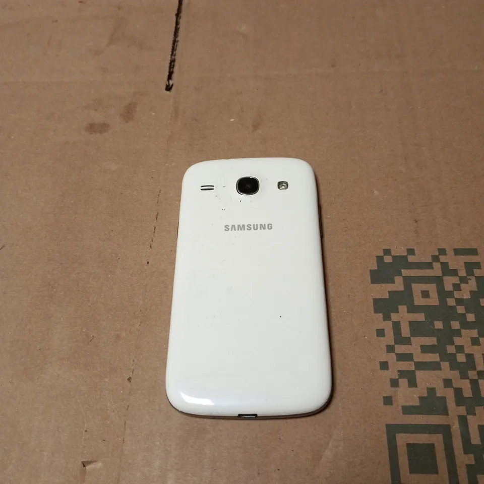 SAMSUNG SMART PHONE WHITE, MODEL UNSPECIFIED