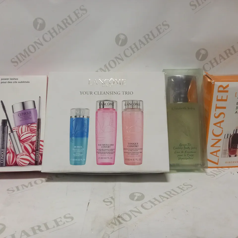 BOX OF APPROX 55 ASSORTED HEALTH AND BEAUTY ITEMS TO INCLUDE - LANCOME YOUR CLEANSING TRIO - CLINIQUE POWER LASHES - THE VIBRANT SCENT BY VANDERBILT EAU DE TOILETTE 50ML ECT