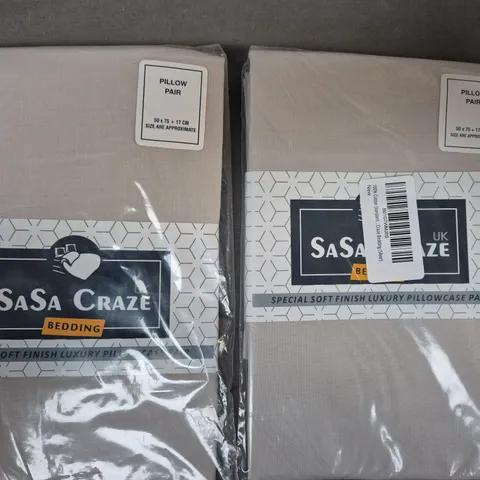 BOX OF APPROXIMATELY 10 ASSORTED BEDDING ITEMS TO INCLUDE SASA CRAZE PILLOWCASE PAIR, ETC