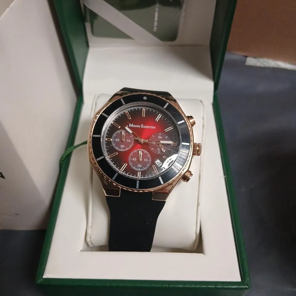 MANN EGERTON ASTRO ROSE RED WATCH – BOXED