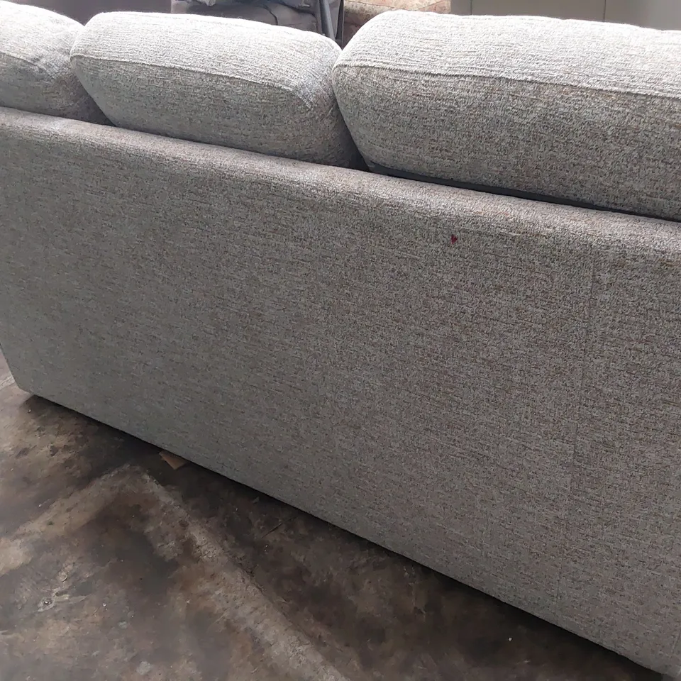 QUALITY BRITISH DESIGNER G PLAN HOLMES THREE SEATER SOFA DUCK EGG FABRIC 