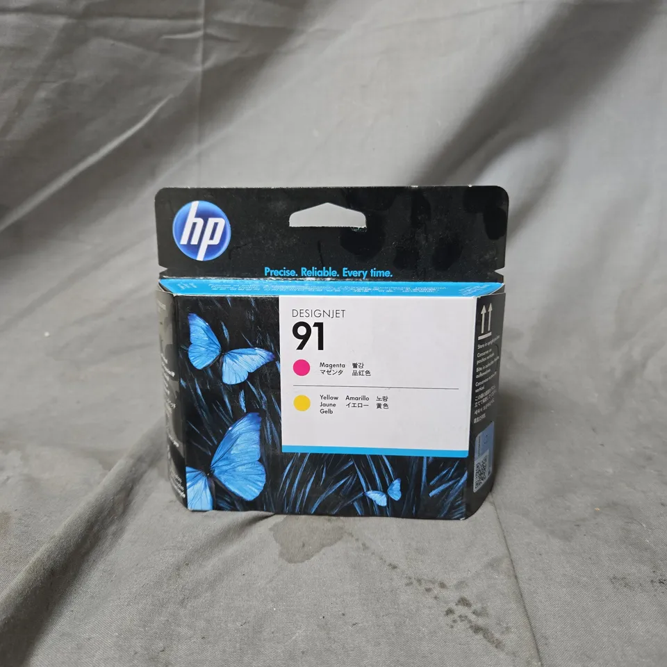 APPROXIMATELY 10 X HP DESIGNJET 91 MAGENTA & YELLOW INK CARTRIDGES – BOXED
