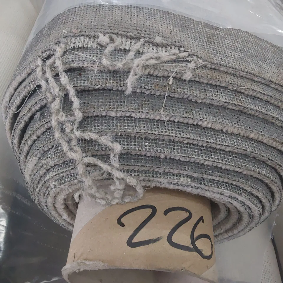 ROLL OF QUALITY NATURAL CO-ORDINATES CORD LIMESTONE CARPET APPROXIMATELY 4M × 6.5M 