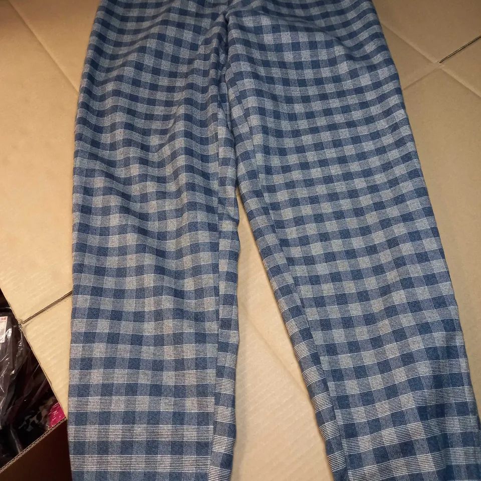 POP BLUE MARL CHECK TROUSERS
