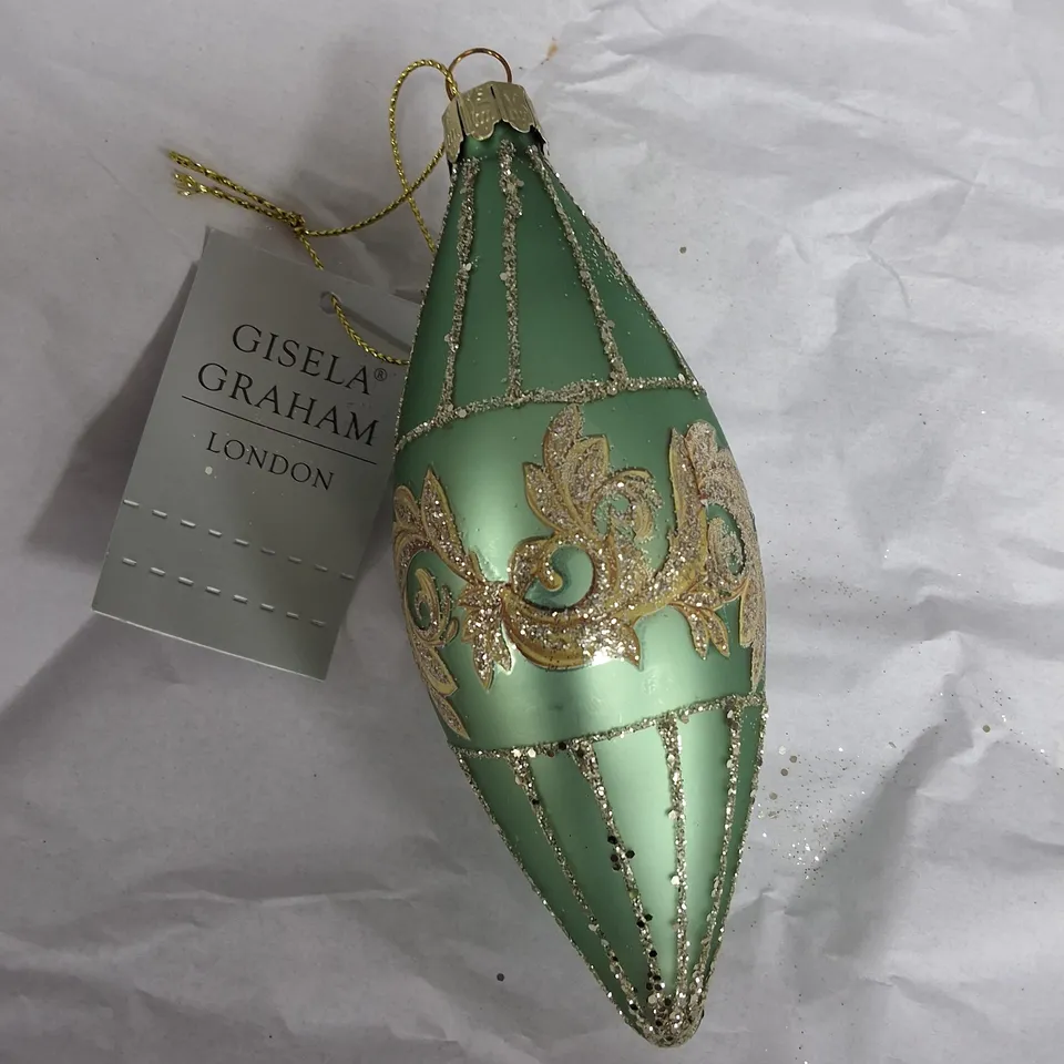 SET OF 12 GISELA GRAHAM DECORATIVE GREEN TREE VAUBLES