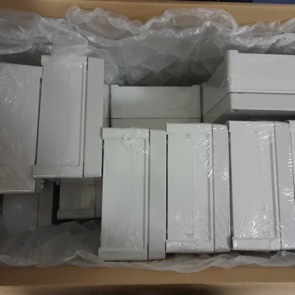 BOX OF APPROX 15 FIBOX TA201610 GREY ABS COVER 201 X 163 X 98MM