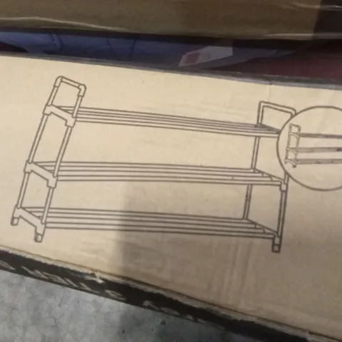 BOXED KEPLIN 15-PAIR 3 TIER SHOE RACK 