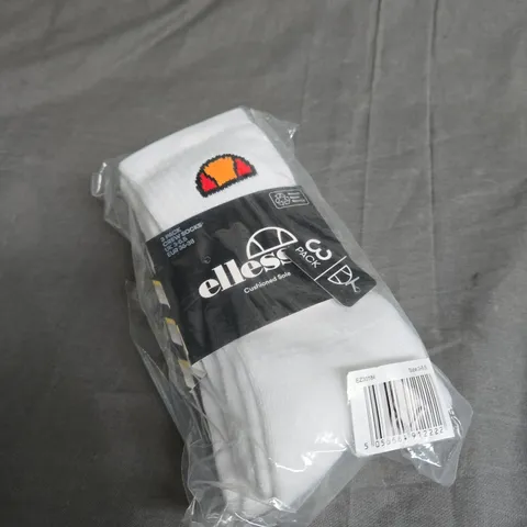 ELLESSE 3 PACK OF CREW SOCKS - UK SIZE 3/5.5