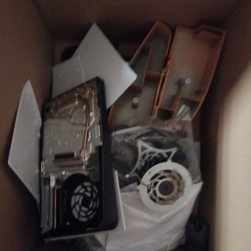 BOX OF ASSORTED GAME CONSOLE PARTS