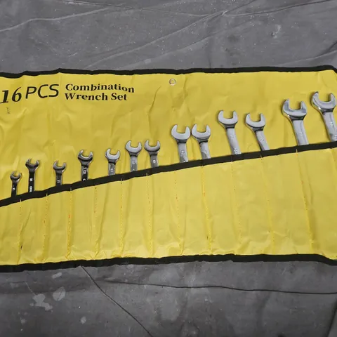 16-Piece Combination Wrench Set in Yellow Roll