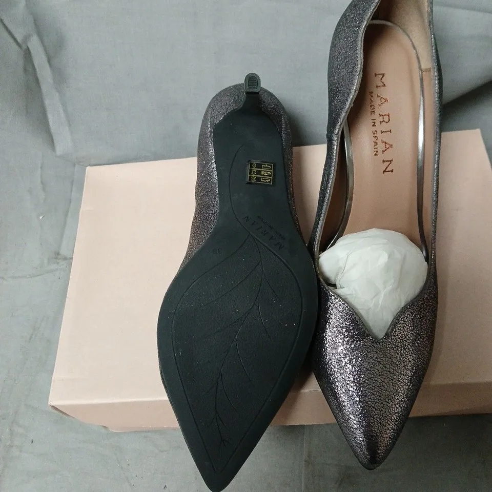 MARIAN STARTER ARGENTO GLITTER HIGH-HEELED SHOES, UK 5 (EU 38)