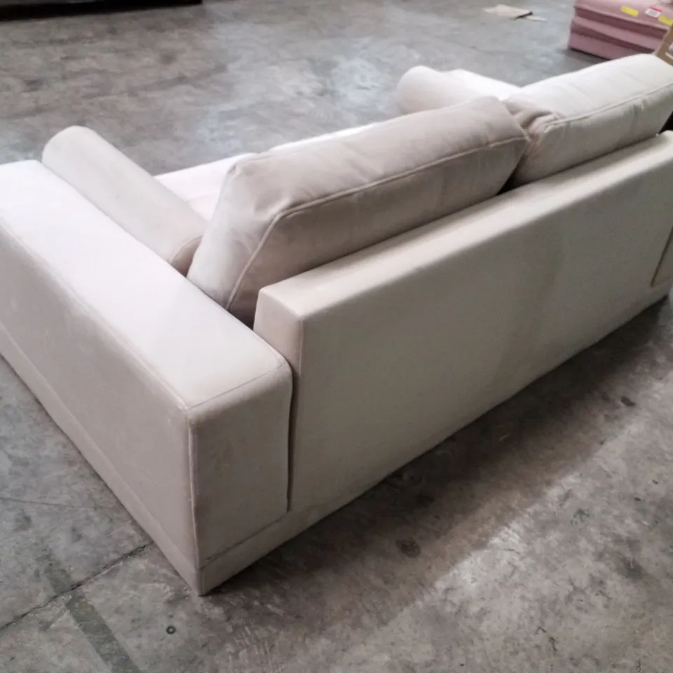QUALITY DESIGNER 2 SEATER SOFA - CREAM FABRIC
