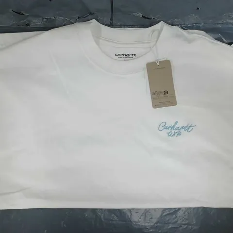 CARHARTT CREW-NECK T-SHIRT IN WHITE SIZE LARGE