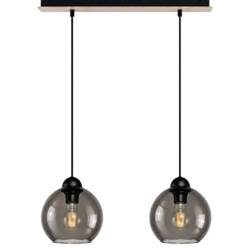 BOXED KETER LIGHTING PENDANT LIGHT YUNO WOOD BLACK/NATURAL