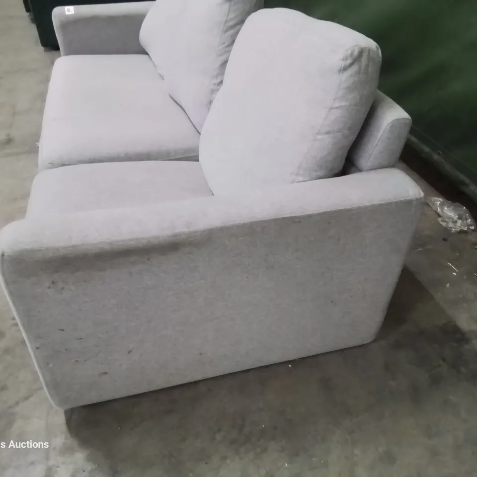 DESIGNER THREE SEATER SOFA GREY FABRIC 