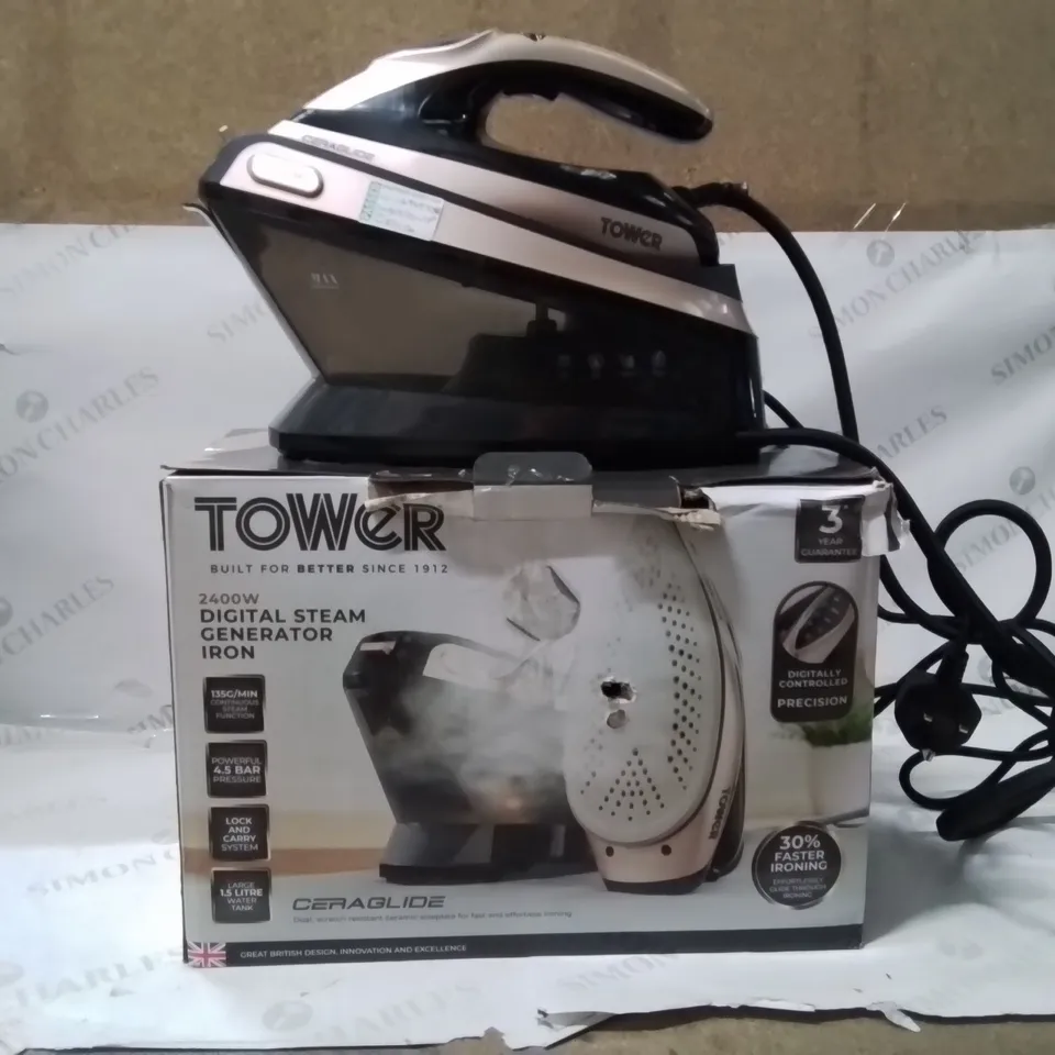 BOXED TOWER 2400W DIGITAL STEAM GENERATOR IRON
